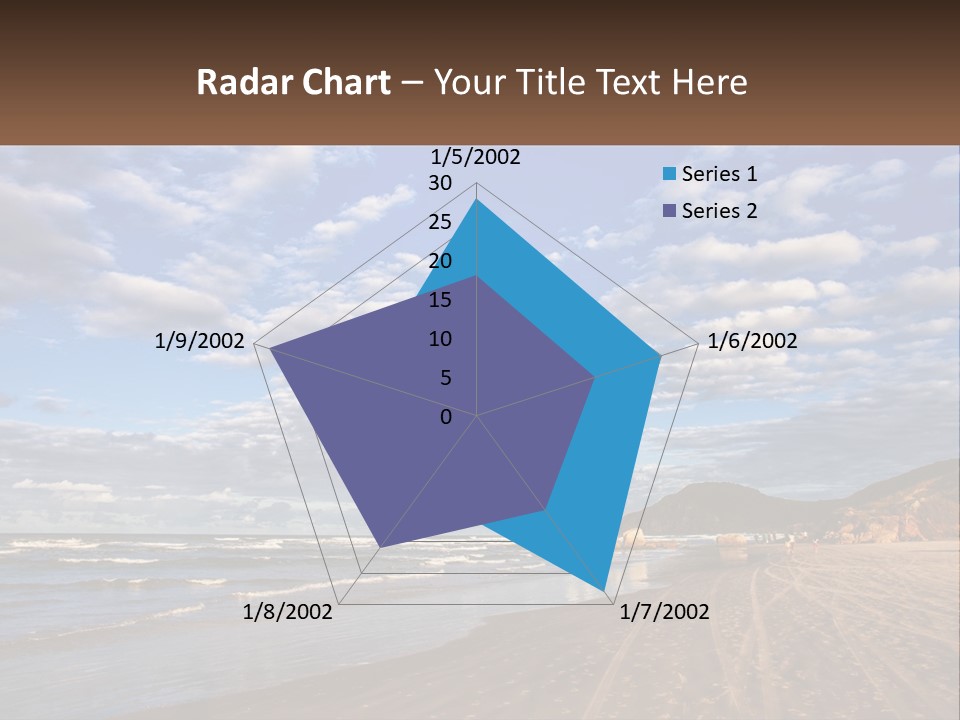 A Picture Of A Beach With Clouds In The Sky PowerPoint Template