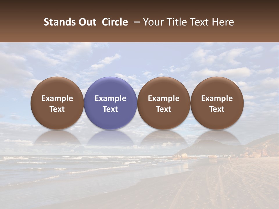 A Picture Of A Beach With Clouds In The Sky PowerPoint Template