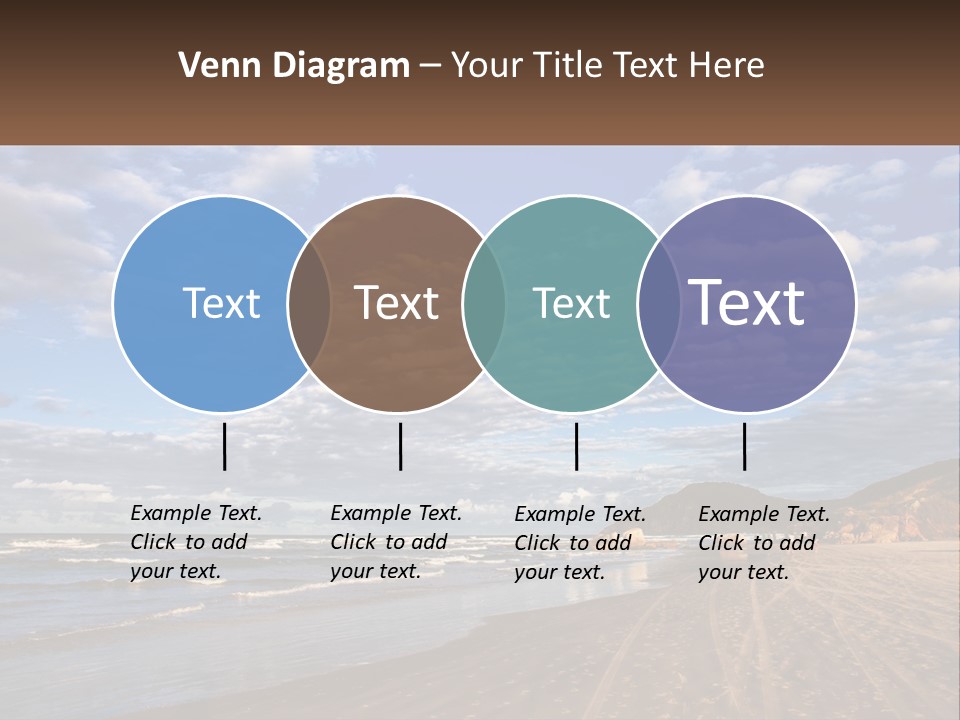 A Picture Of A Beach With Clouds In The Sky PowerPoint Template