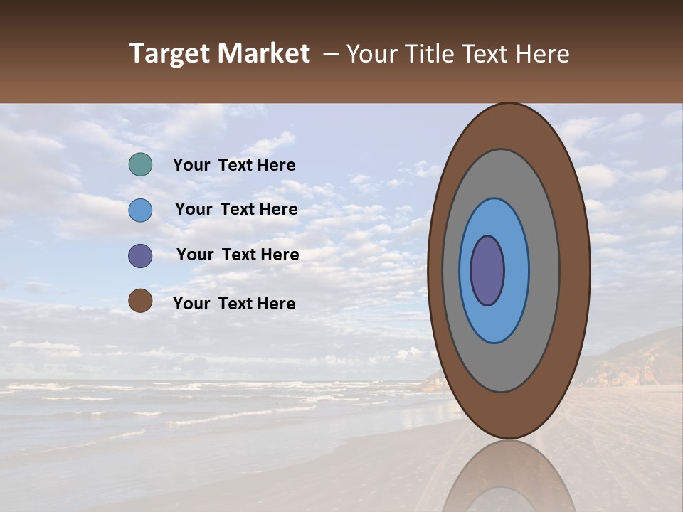 A Picture Of A Beach With Clouds In The Sky PowerPoint Template