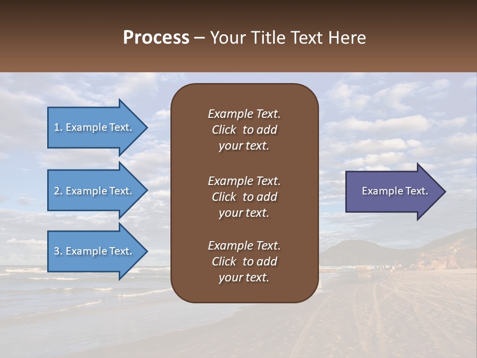 A Picture Of A Beach With Clouds In The Sky PowerPoint Template