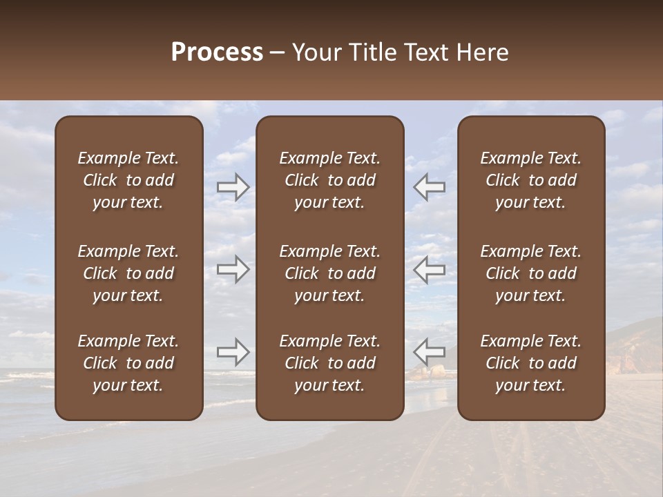 A Picture Of A Beach With Clouds In The Sky PowerPoint Template