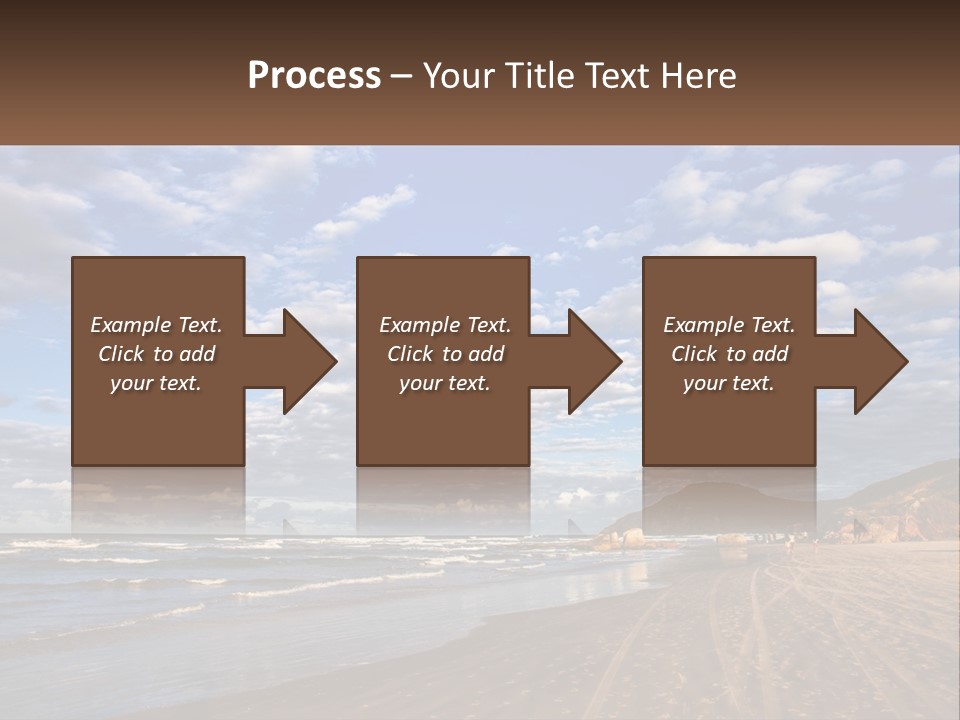 A Picture Of A Beach With Clouds In The Sky PowerPoint Template