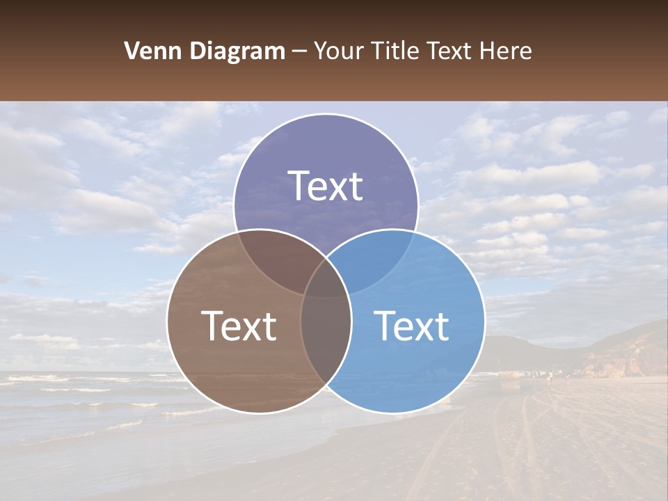 A Picture Of A Beach With Clouds In The Sky PowerPoint Template