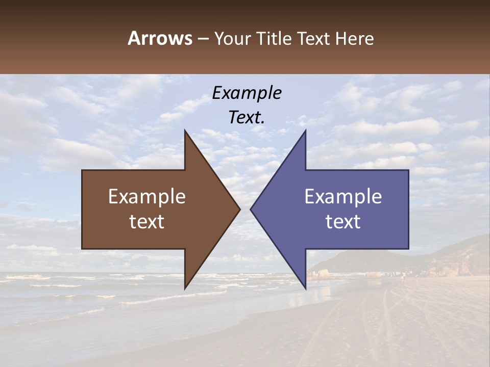 A Picture Of A Beach With Clouds In The Sky PowerPoint Template