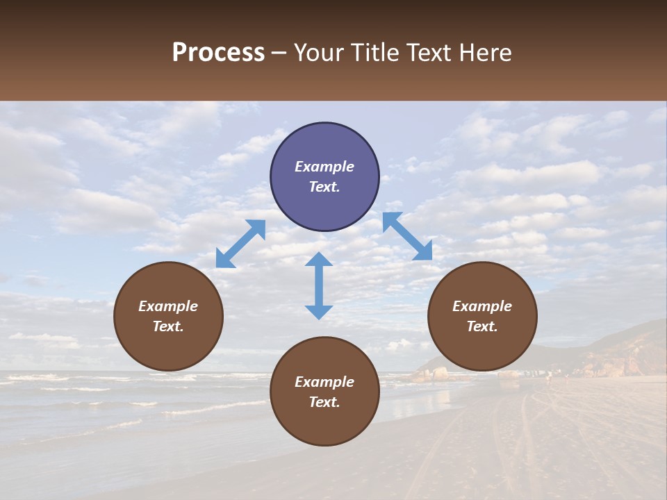 A Picture Of A Beach With Clouds In The Sky PowerPoint Template