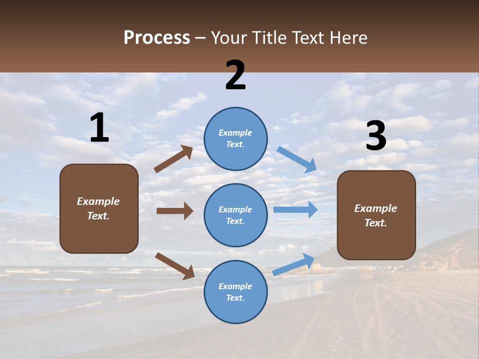 A Picture Of A Beach With Clouds In The Sky PowerPoint Template