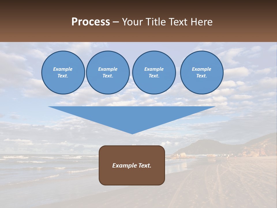 A Picture Of A Beach With Clouds In The Sky PowerPoint Template