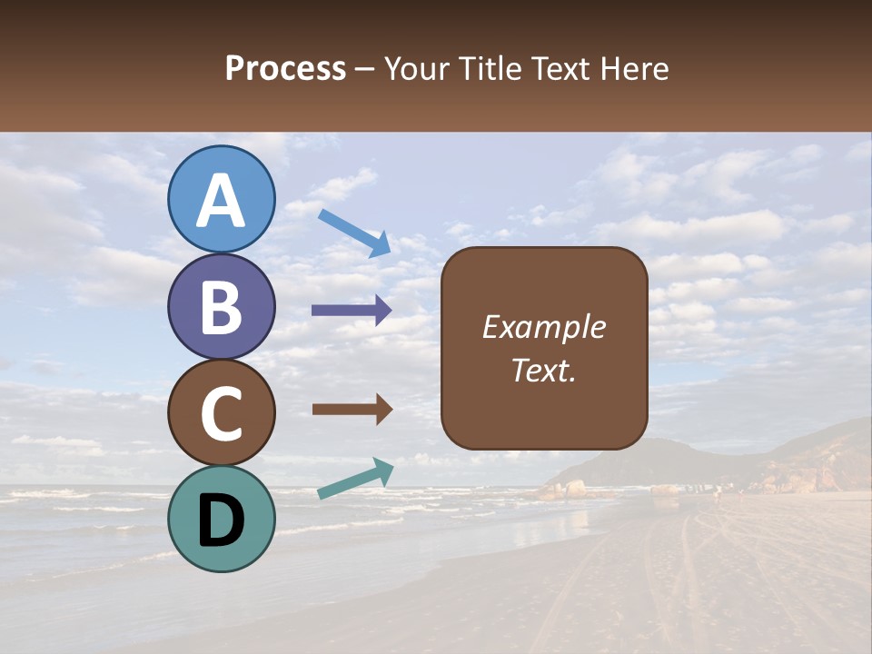 A Picture Of A Beach With Clouds In The Sky PowerPoint Template