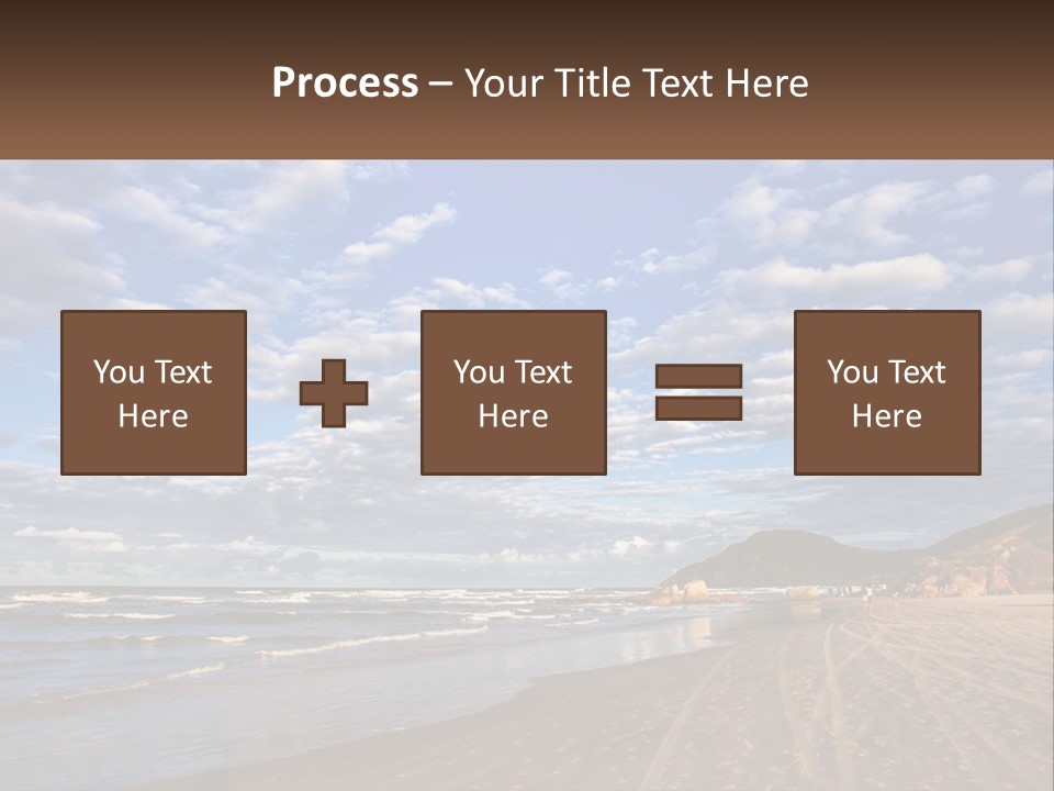 A Picture Of A Beach With Clouds In The Sky PowerPoint Template
