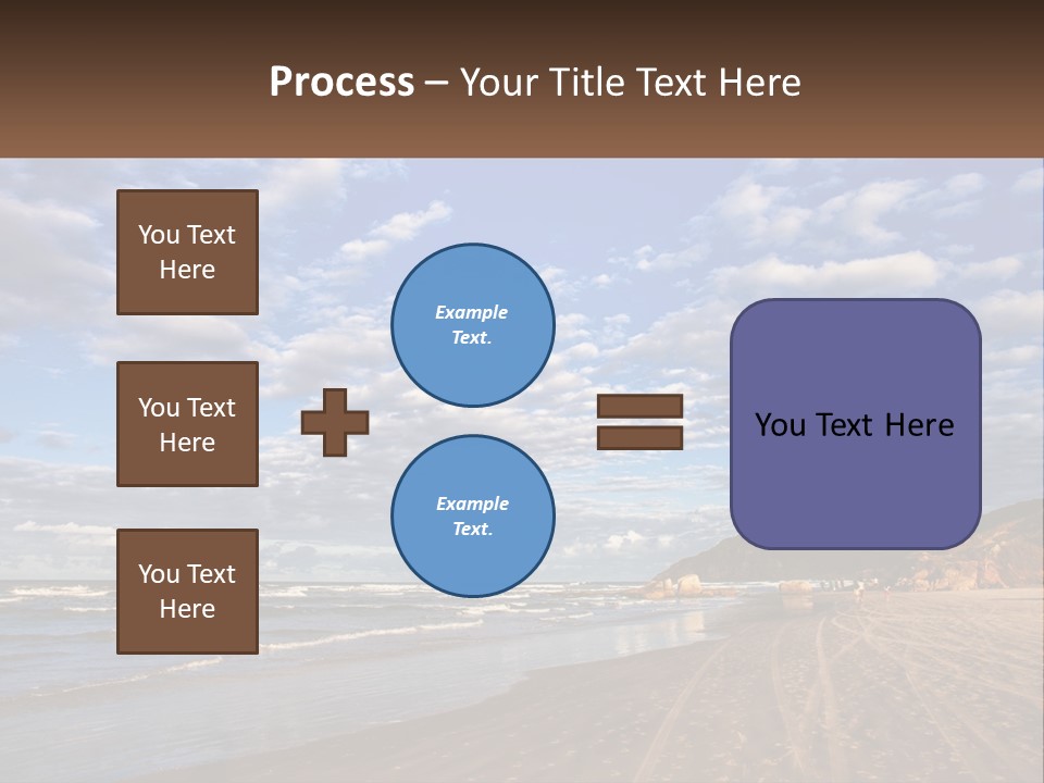 A Picture Of A Beach With Clouds In The Sky PowerPoint Template