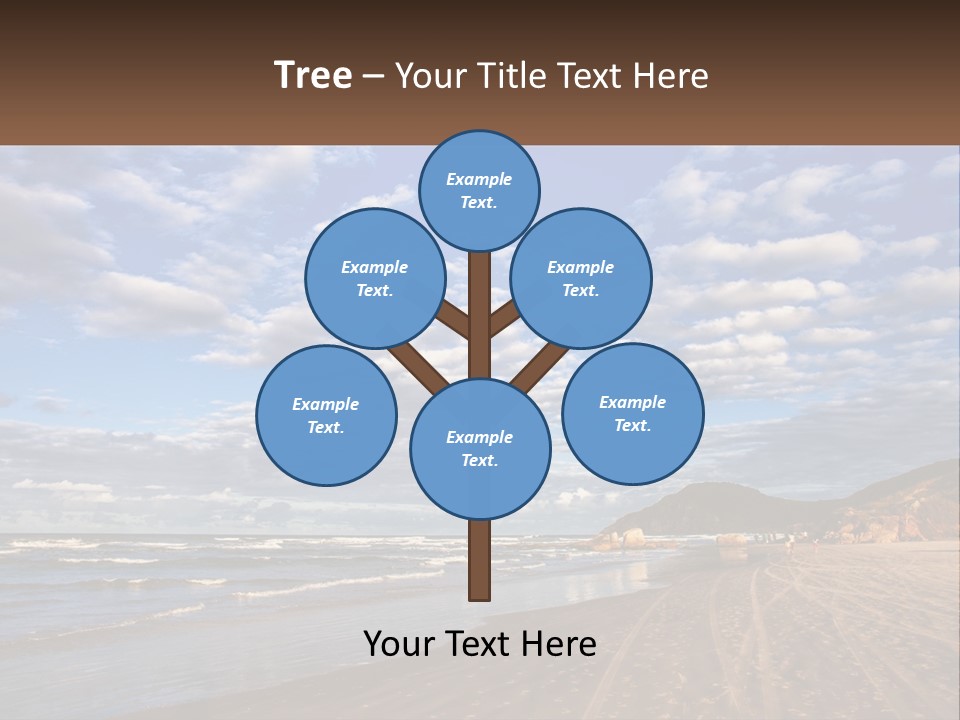 A Picture Of A Beach With Clouds In The Sky PowerPoint Template