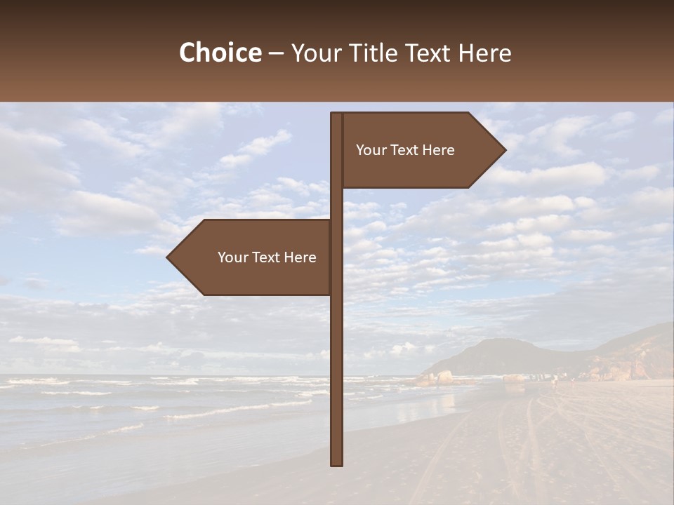 A Picture Of A Beach With Clouds In The Sky PowerPoint Template