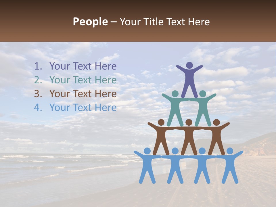 A Picture Of A Beach With Clouds In The Sky PowerPoint Template