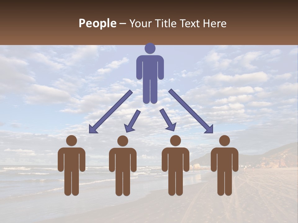 A Picture Of A Beach With Clouds In The Sky PowerPoint Template