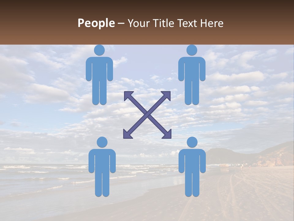 A Picture Of A Beach With Clouds In The Sky PowerPoint Template