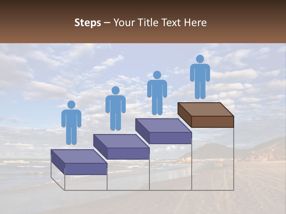 A Picture Of A Beach With Clouds In The Sky PowerPoint Template