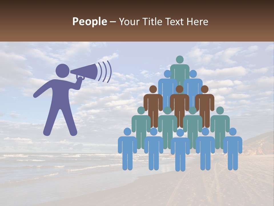 A Picture Of A Beach With Clouds In The Sky PowerPoint Template