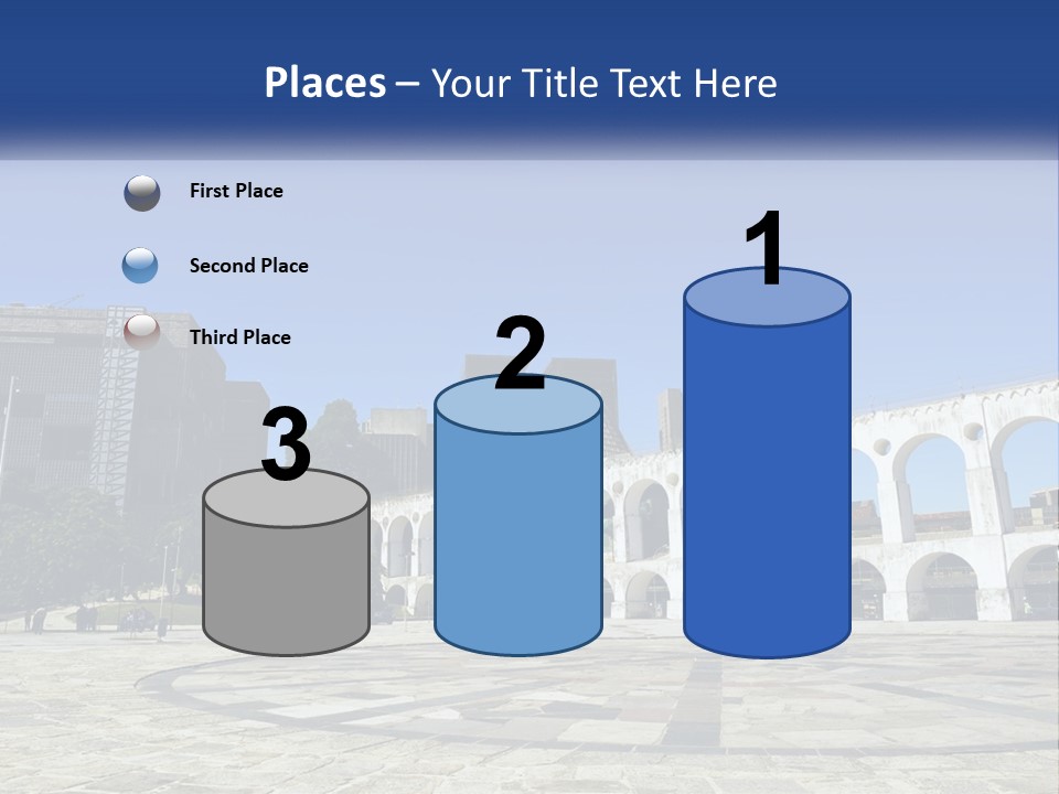 A Large White Building With Arches In Front Of It PowerPoint Template