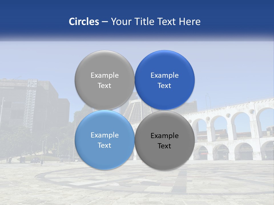 A Large White Building With Arches In Front Of It PowerPoint Template