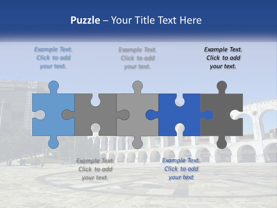 A Large White Building With Arches In Front Of It PowerPoint Template