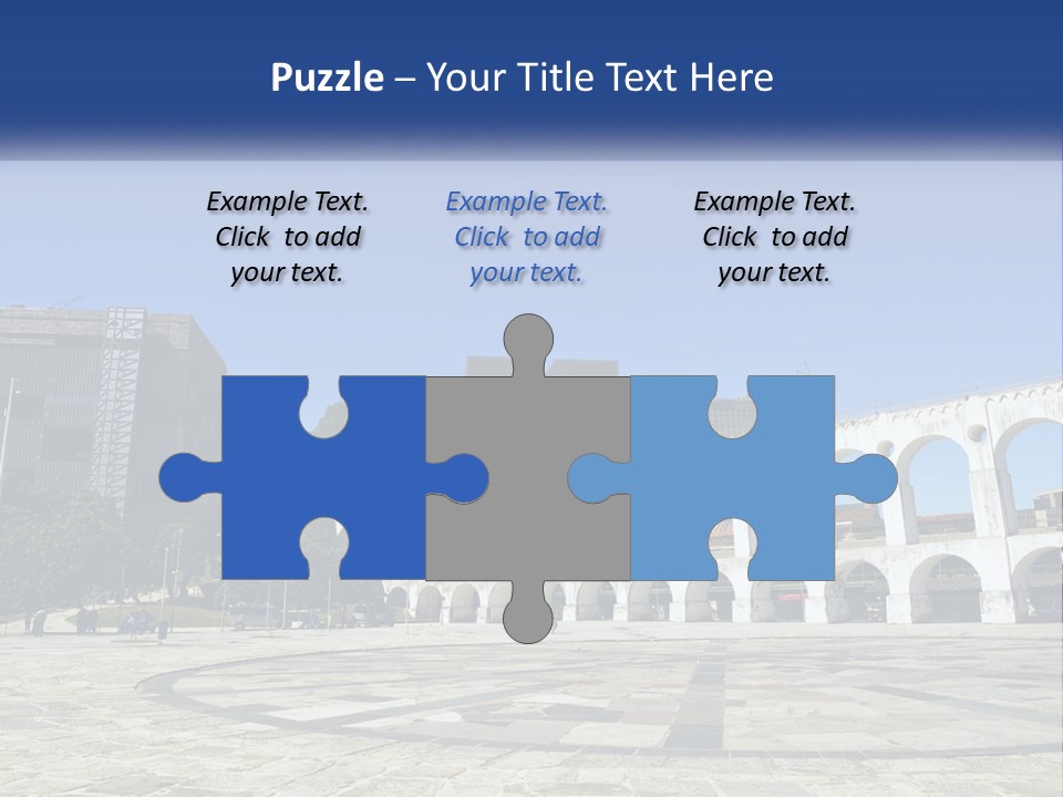 A Large White Building With Arches In Front Of It PowerPoint Template