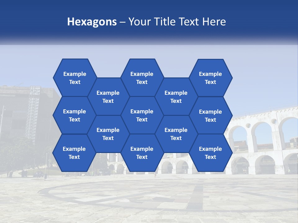 A Large White Building With Arches In Front Of It PowerPoint Template