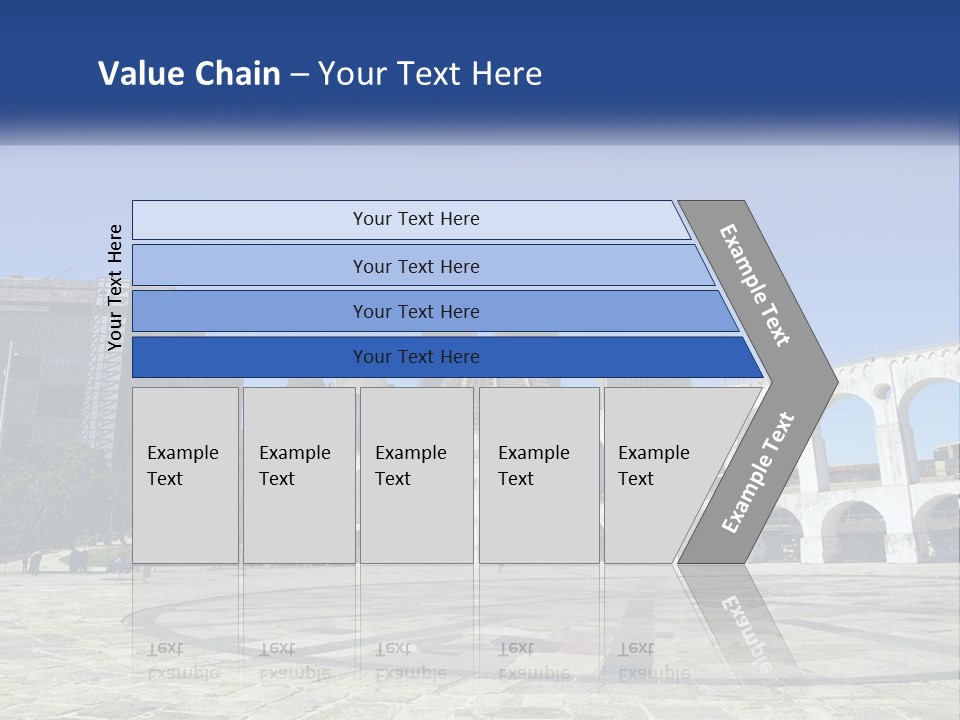 A Large White Building With Arches In Front Of It PowerPoint Template
