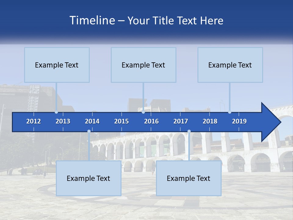 A Large White Building With Arches In Front Of It PowerPoint Template