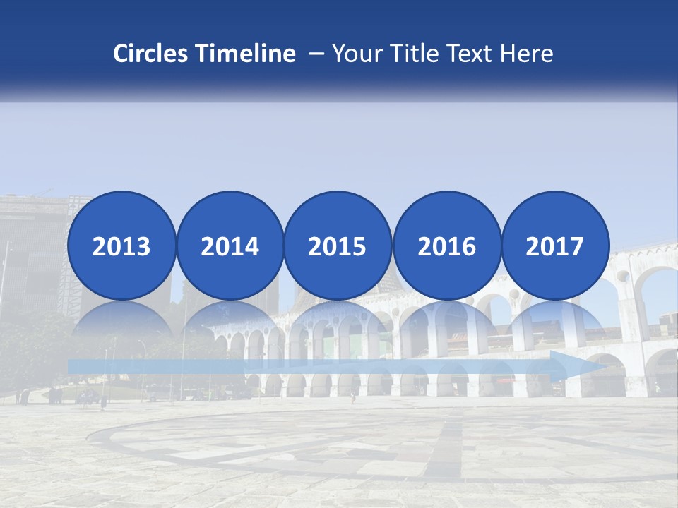 A Large White Building With Arches In Front Of It PowerPoint Template