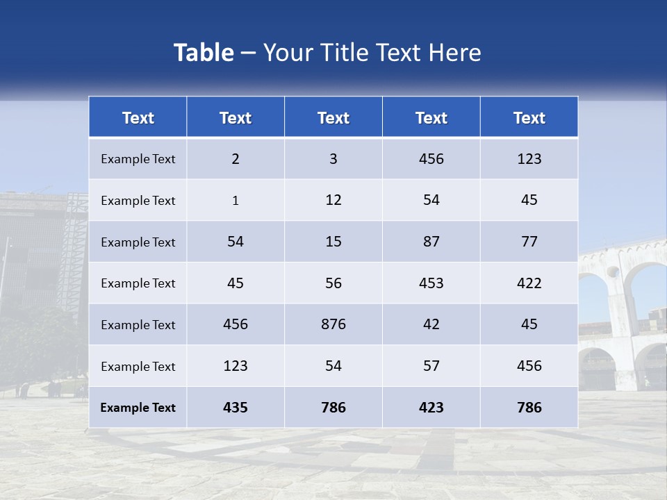 A Large White Building With Arches In Front Of It PowerPoint Template