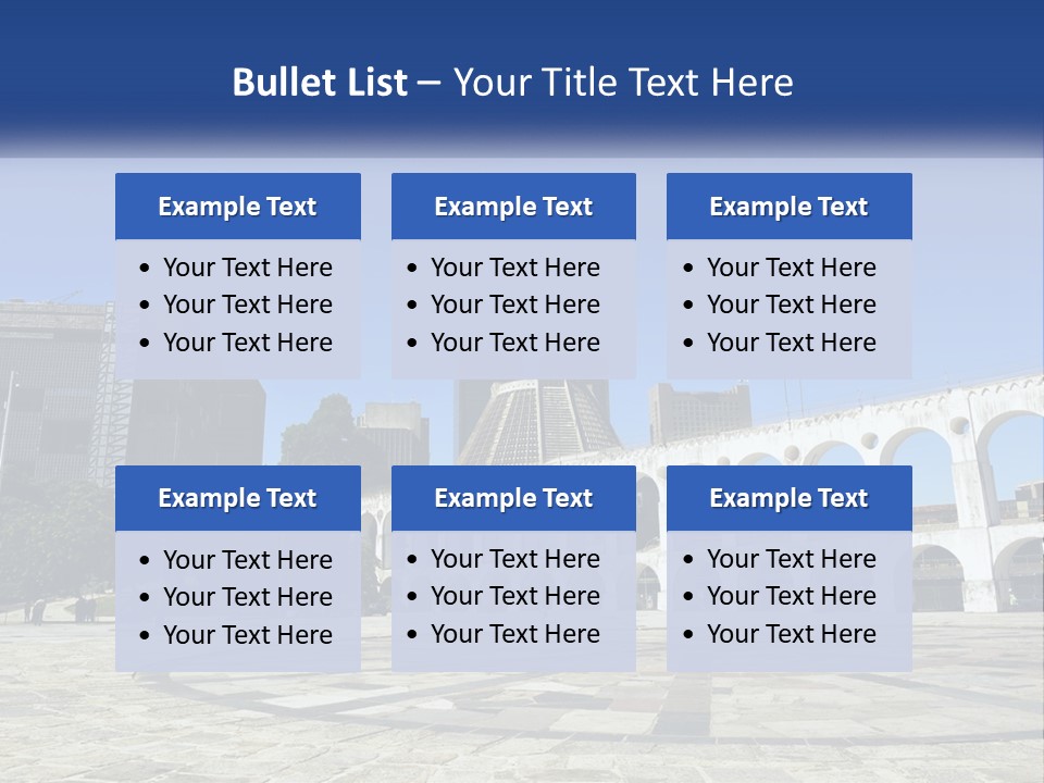 A Large White Building With Arches In Front Of It PowerPoint Template