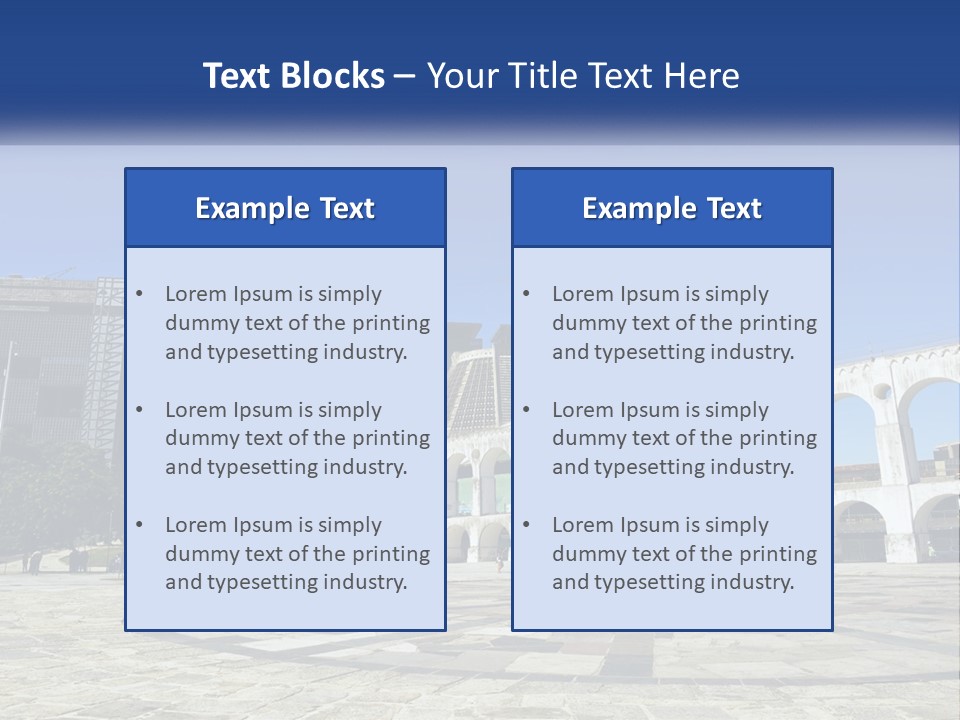 A Large White Building With Arches In Front Of It PowerPoint Template