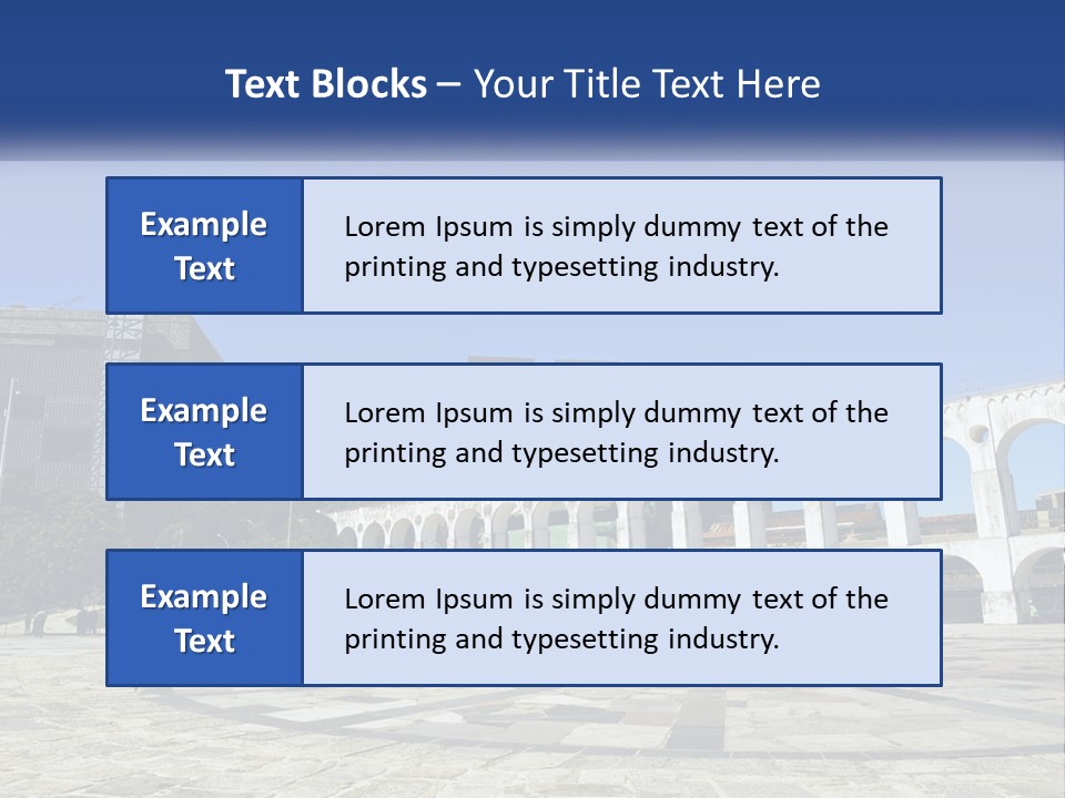 A Large White Building With Arches In Front Of It PowerPoint Template