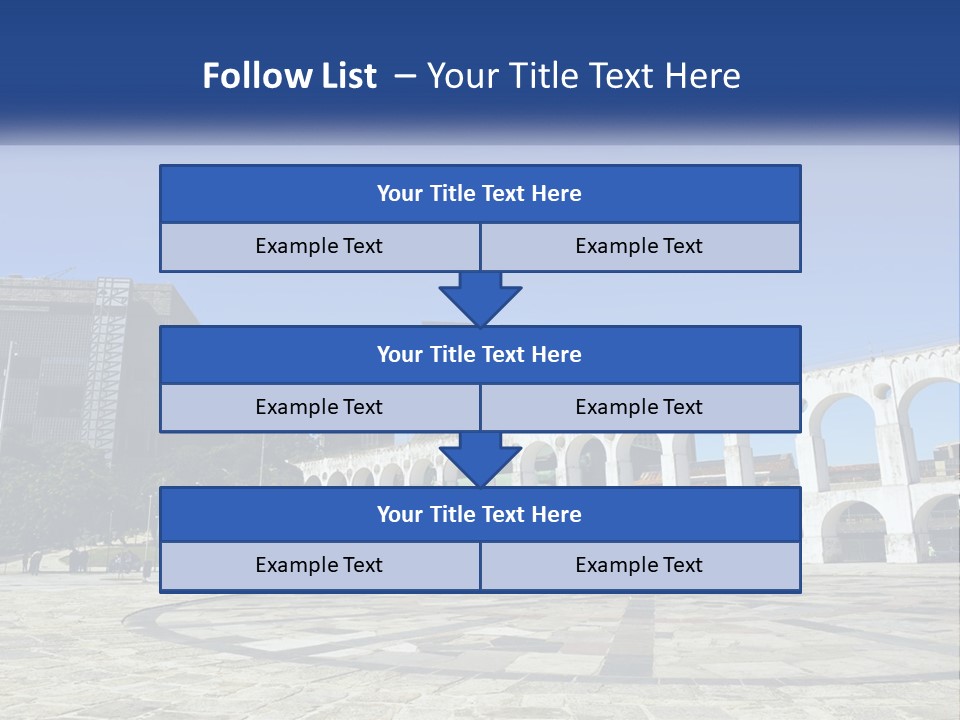 A Large White Building With Arches In Front Of It PowerPoint Template