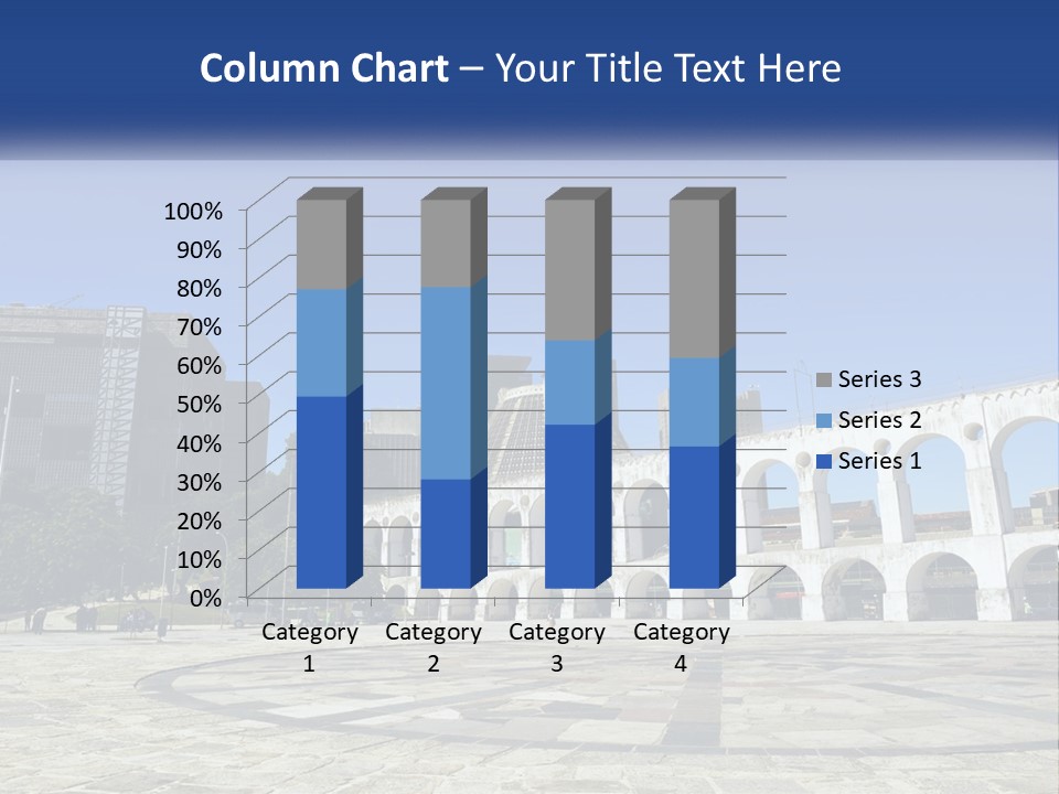 A Large White Building With Arches In Front Of It PowerPoint Template