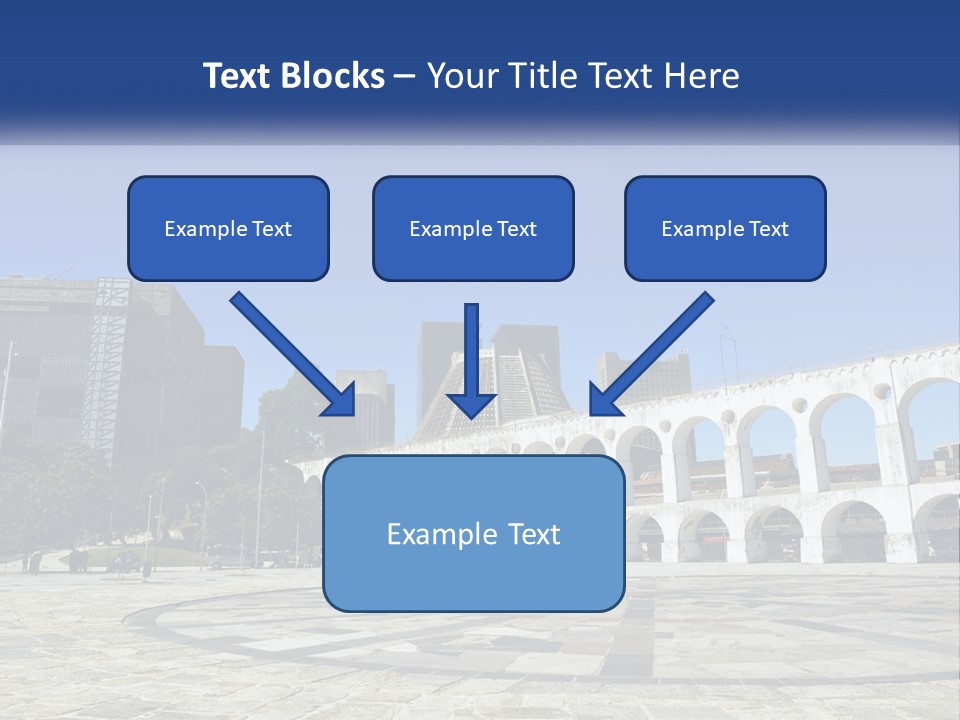 A Large White Building With Arches In Front Of It PowerPoint Template