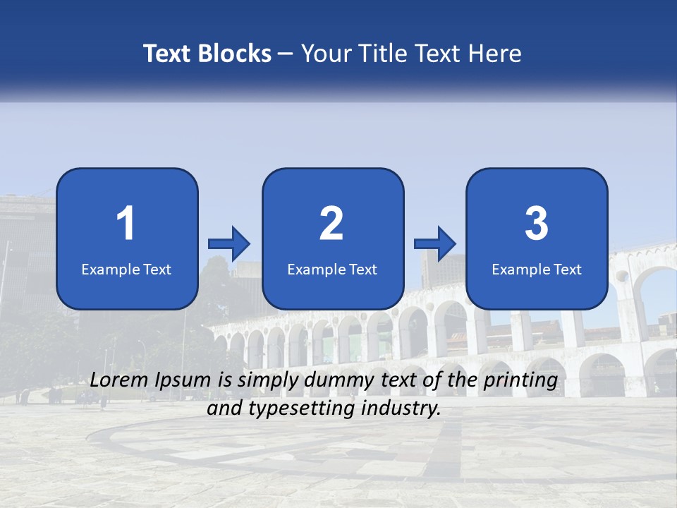 A Large White Building With Arches In Front Of It PowerPoint Template