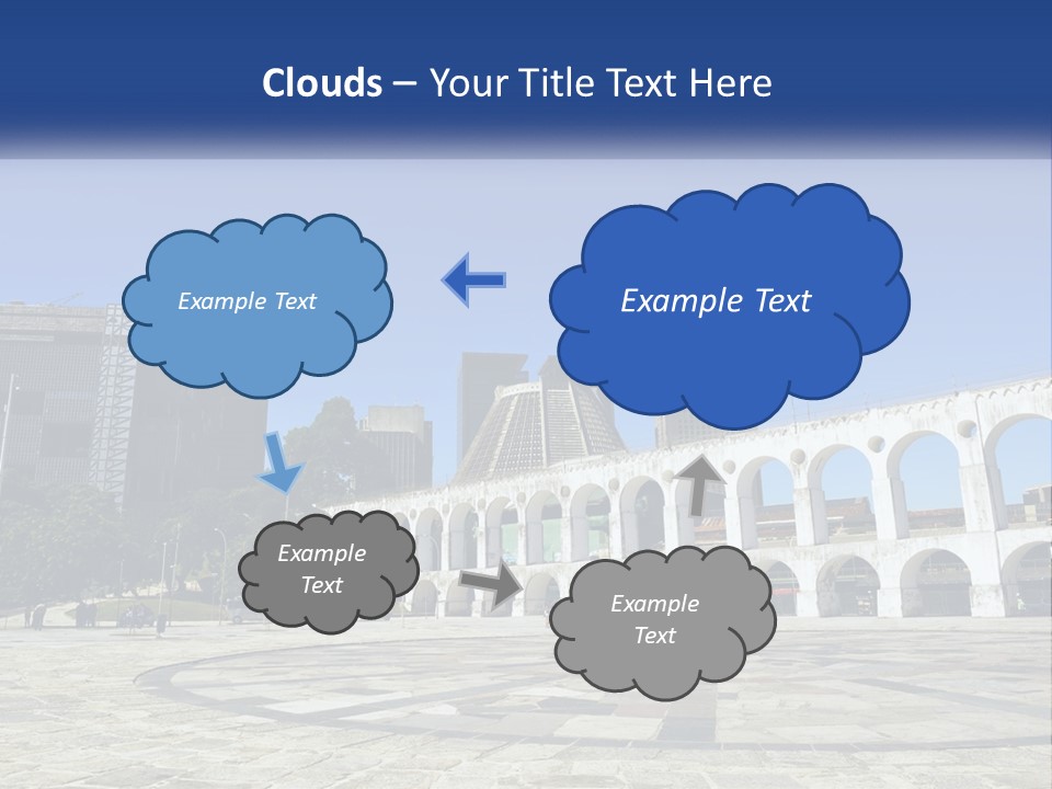 A Large White Building With Arches In Front Of It PowerPoint Template