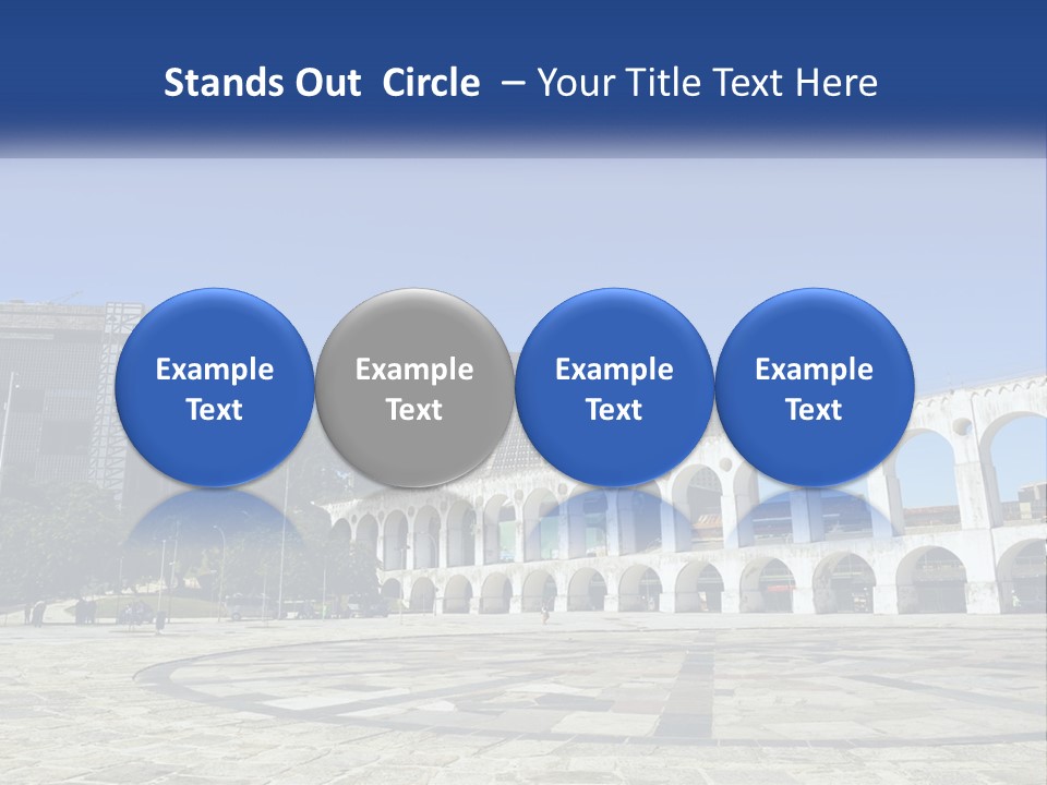 A Large White Building With Arches In Front Of It PowerPoint Template