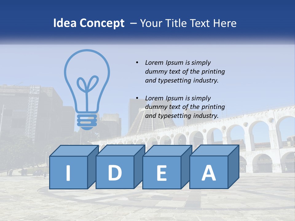 A Large White Building With Arches In Front Of It PowerPoint Template