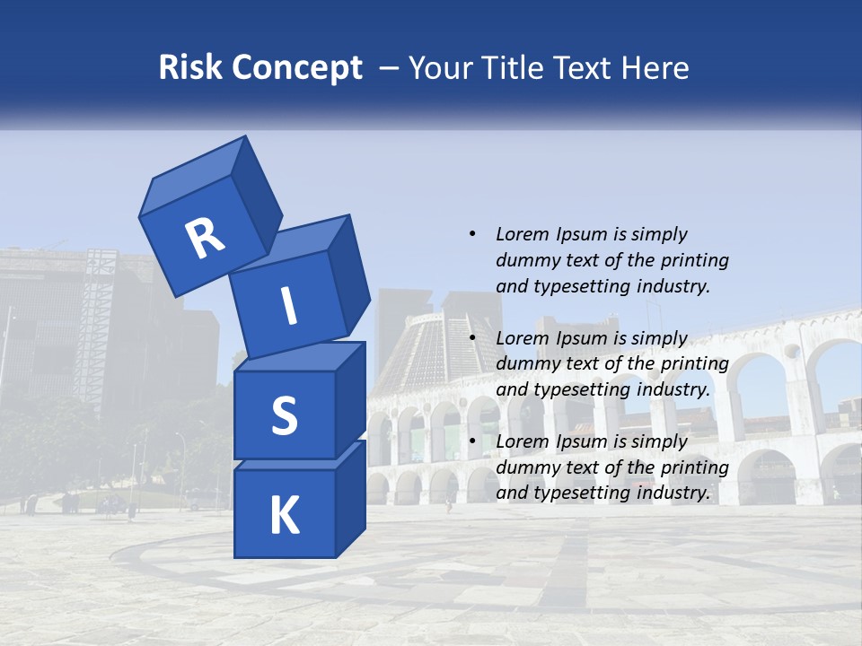 A Large White Building With Arches In Front Of It PowerPoint Template