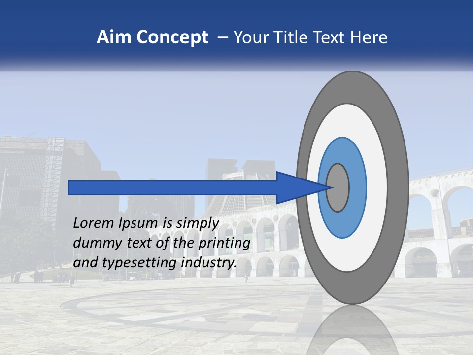 A Large White Building With Arches In Front Of It PowerPoint Template