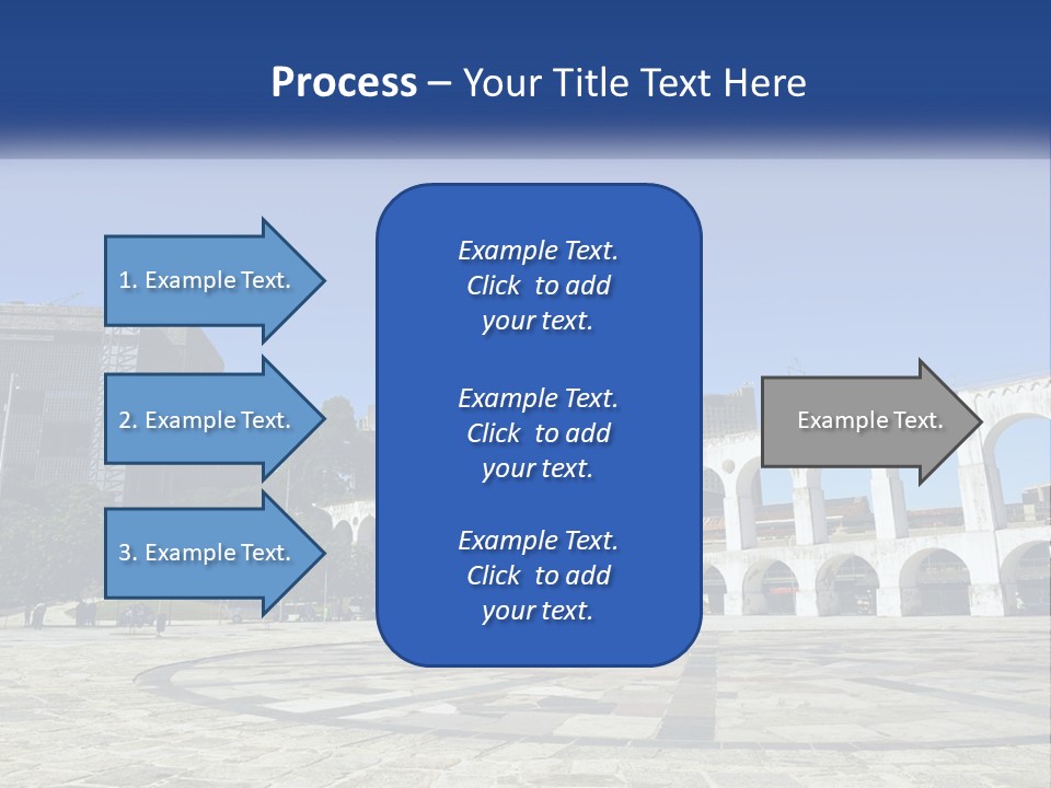 A Large White Building With Arches In Front Of It PowerPoint Template