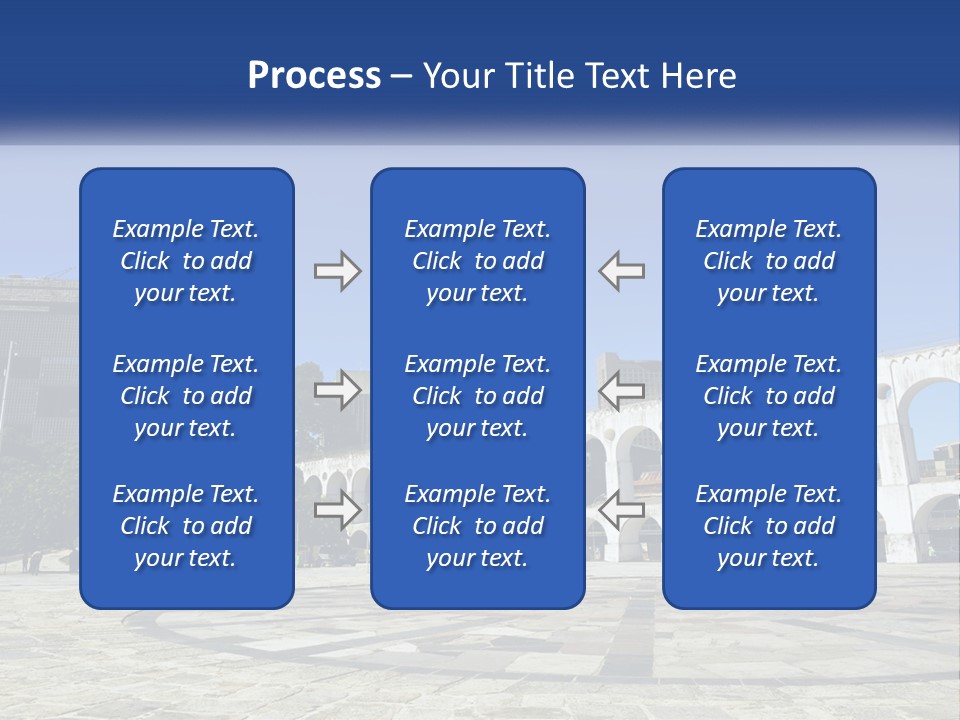 A Large White Building With Arches In Front Of It PowerPoint Template