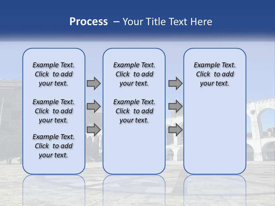 A Large White Building With Arches In Front Of It PowerPoint Template