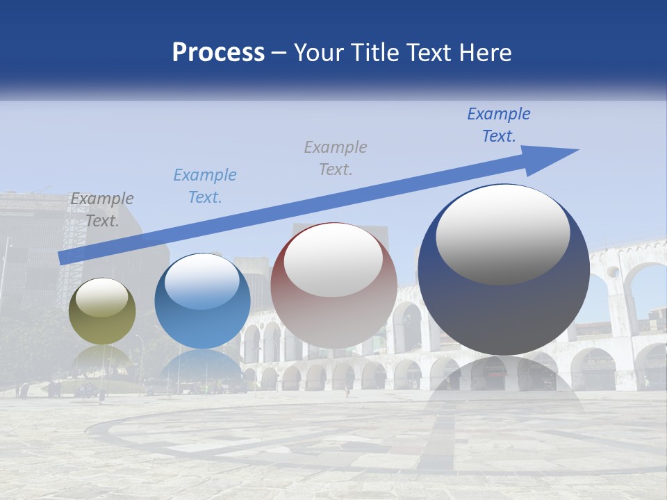 A Large White Building With Arches In Front Of It PowerPoint Template