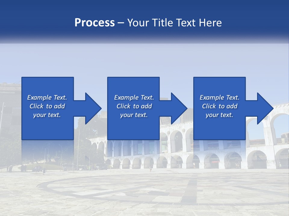 A Large White Building With Arches In Front Of It PowerPoint Template