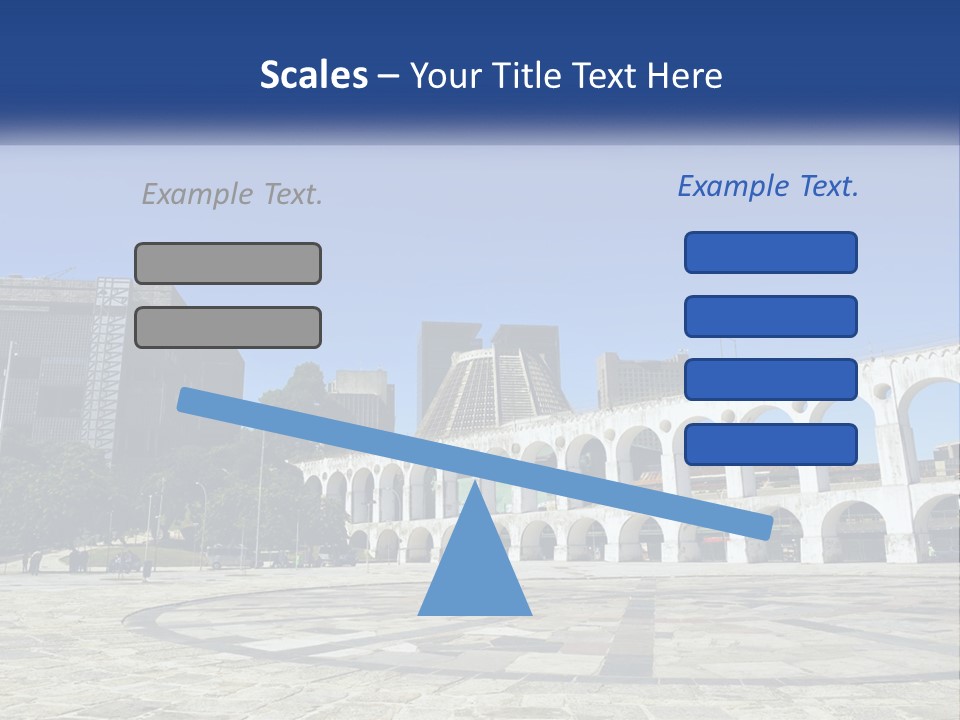 A Large White Building With Arches In Front Of It PowerPoint Template