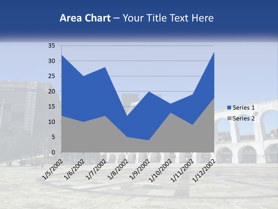 A Large White Building With Arches In Front Of It PowerPoint Template